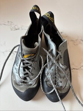 La Sportiva Kids Gray and Black Rock Climbing Shoes